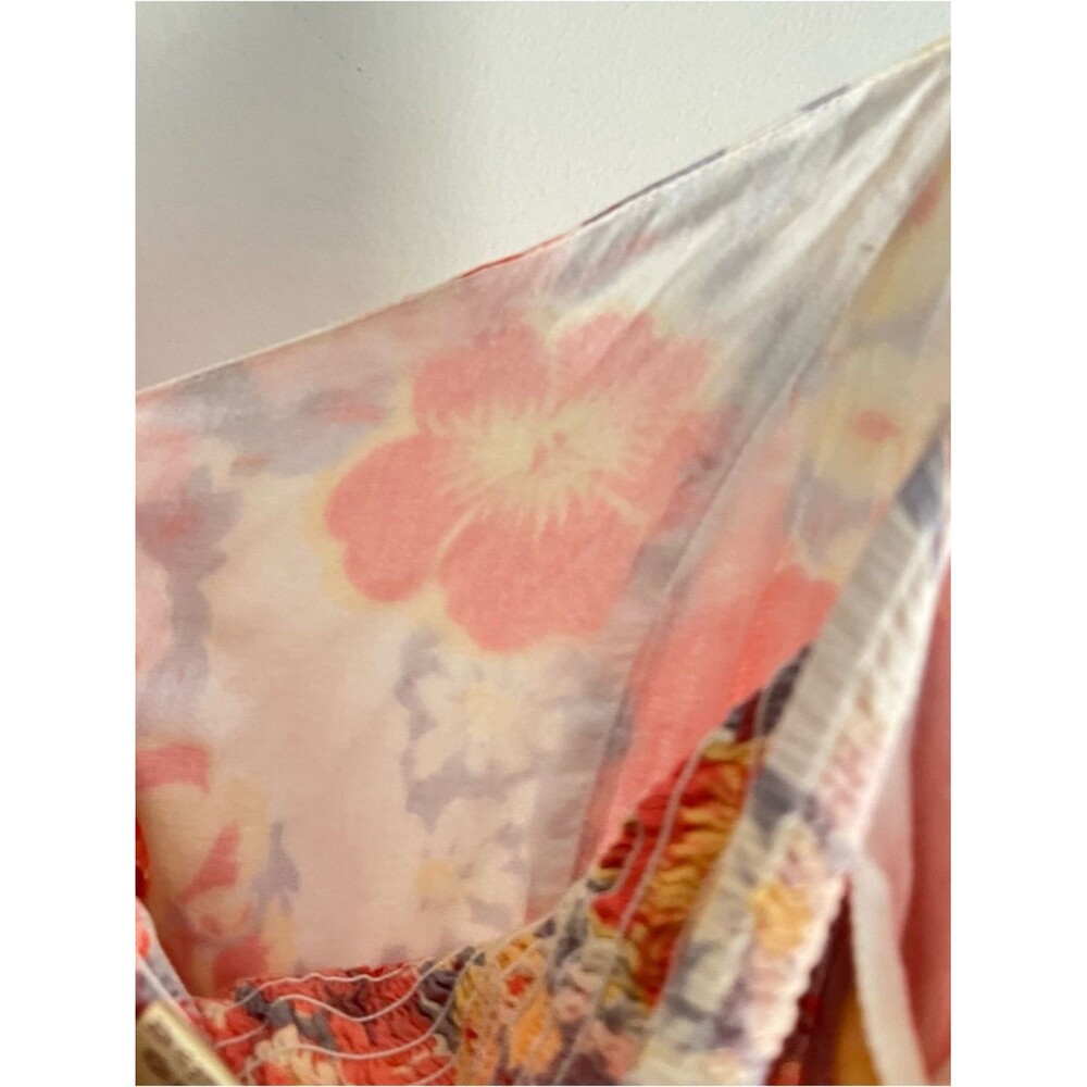 April Cornell Floral Boho Midi Dress 100% Cotton Size Medium Cottagecore - Picture 10 of 12